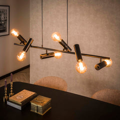 Hanglamp met 6 Lampen point - 110x20x150 cm - Charcoal