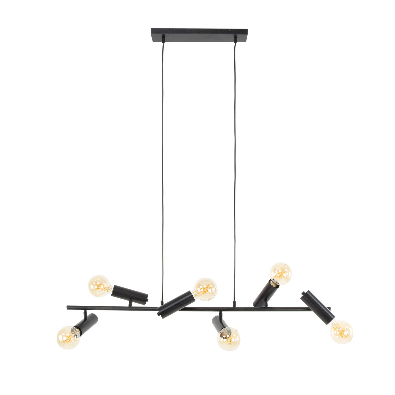 Hanglamp met 6 Lampen point - 110x20x150 cm - Charcoal