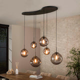 Hanglamp met 6 lampen Stellar Black - 135x60x150 cm - Artic Zwart