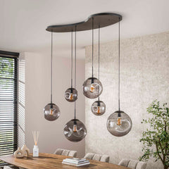 Hanglamp met 6 lampen Stellar Black - 135x60x150 cm - Artic Zwart