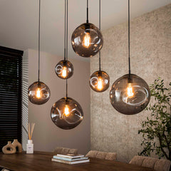 Hanglamp met 6 lampen Stellar Black - 135x60x150 cm - Artic Zwart
