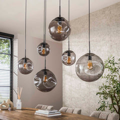 Hanglamp met 6 lampen Stellar Black - 135x60x150 cm - Artic Zwart
