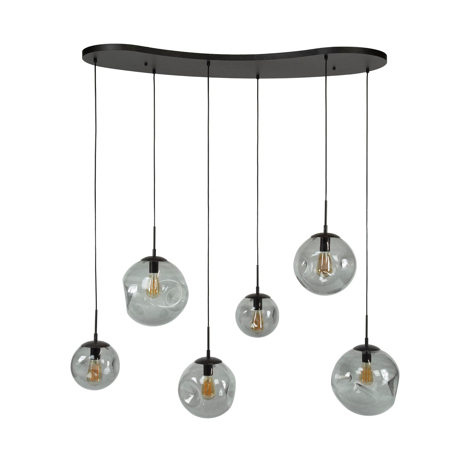 Hanglamp met 6 lampen Stellar Black - 135x60x150 cm - Artic Zwart