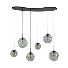 Hanglamp met 6 lampen Stellar Black - 135x60x150 cm - Artic Zwart