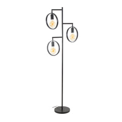 Vloerlamp met 3 lampen Ring - 51x25x155 cm - Charcoal