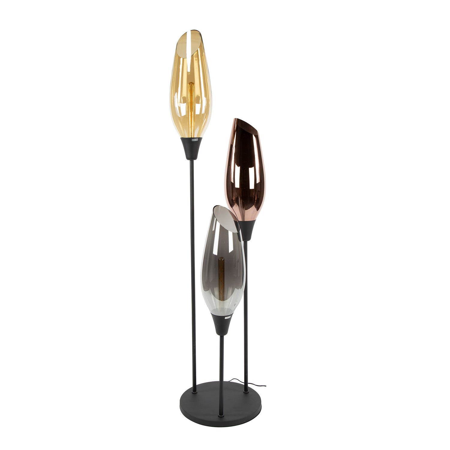 Vloerlamp Cocoon XL Mix Glass - 45x45x178 cm - Zwart - Glas
