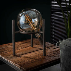 Tafellamp met Ø20 lichtbron Saturn - 28x28x34 cm - Oud Zilver