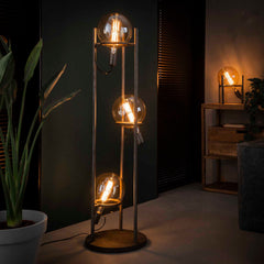 Tafellamp met Ø20 lichtbron Saturn - 28x28x34 cm - Oud Zilver