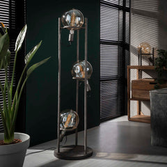 Tafellamp met Ø20 lichtbron Saturn - 28x28x34 cm - Oud Zilver