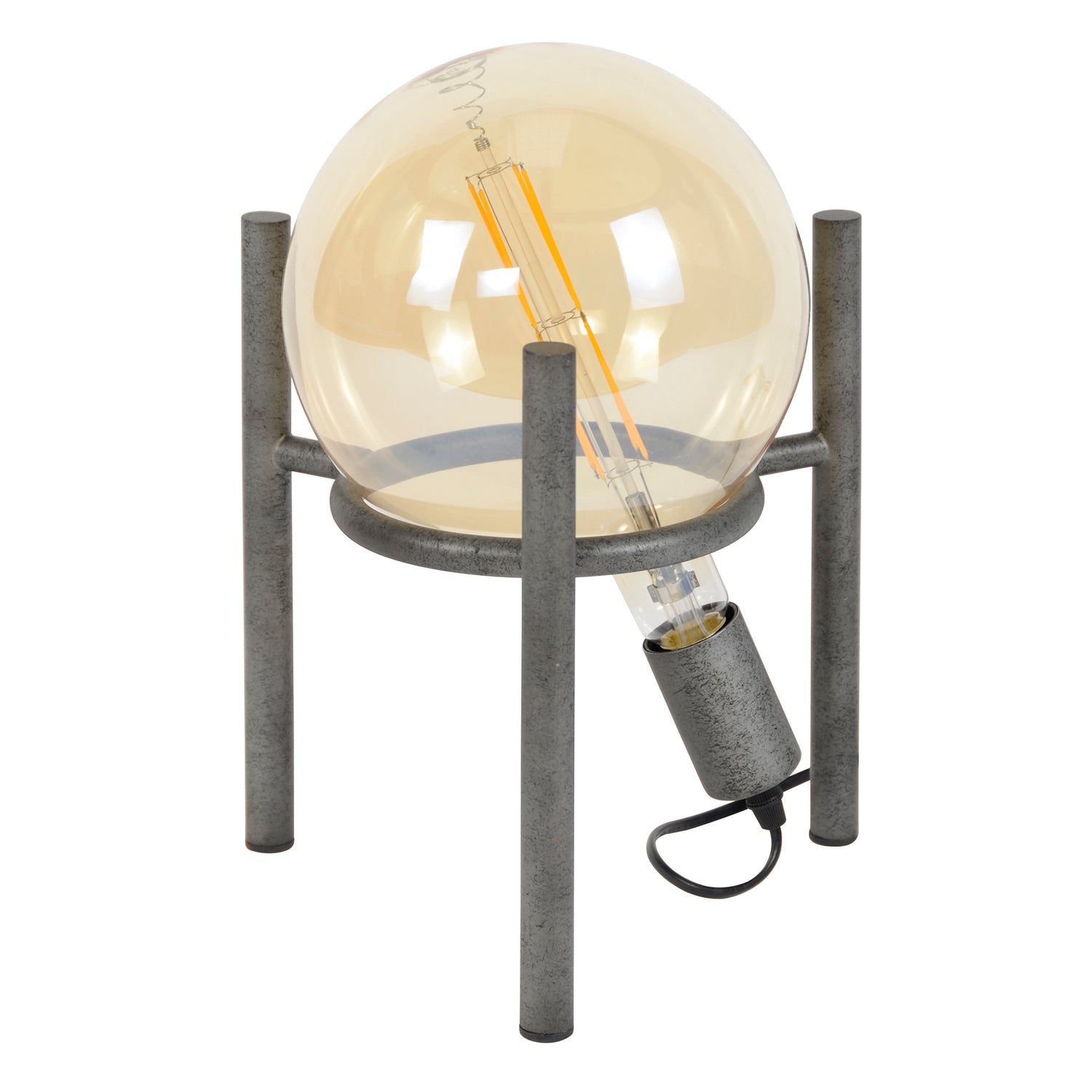 Tafellamp met Ø20 lichtbron Saturn - 28x28x34 cm - Oud Zilver
