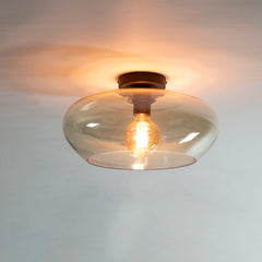 Plafondlamp Elevate met 1 lamp Amber glas - 40x40x22 cm - Amber - Glas