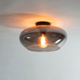 Plafondlamp Elevate met 1 lamp - 40x40x22 cm - Smoke Grey - Glas