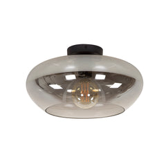 Plafondlamp Elevate met 1 lamp - 40x40x22 cm - Smoke Grey - Glas