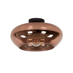 Plafondlamp met 1 lamp Elevate - 40x40x22 cm - Koper - Glas