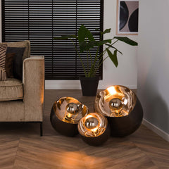Tafellamp Ø28 Mirror - 28x28x28 cm - Zwart Nikkel