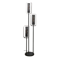 Vloerlamp met 3 lampen Mesh Rotate - 42x42x170 cm - Artic Zwart