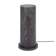 Tafellamp met 3 lampen koker mesh - 25x25x54 cm - Artic - Zwart
