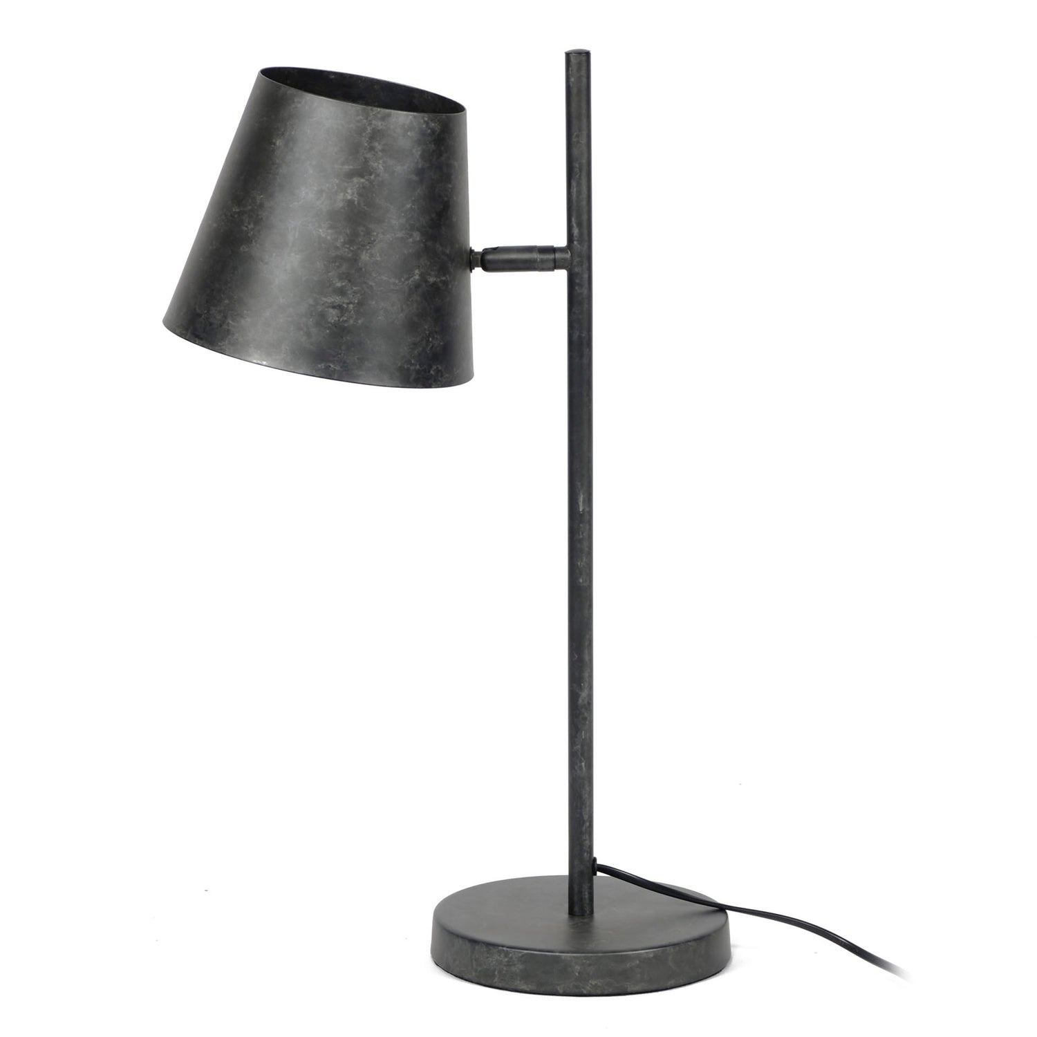 Tafellamp met 1 lamp verstelbare metalen kap - 36x18x55 cm - Charcoal