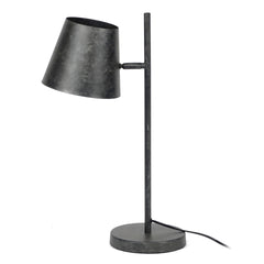 Tafellamp met 1 lamp verstelbare metalen kap - 36x18x55 cm - Charcoal