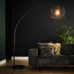 Booglamp Ø45 Curl - 45x170x192 cm - Charcoal - Metaal/Marmer