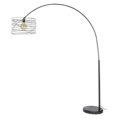 Booglamp Ø45 Curl - 45x170x192 cm - Charcoal - Metaal/Marmer