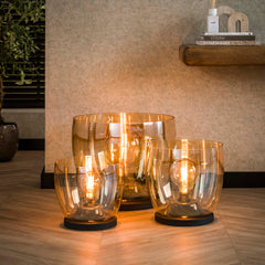 Vloerlamp UP L - 29x29x27 cm - Amber - Glas
