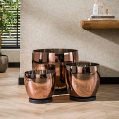 Vloerlamp UP L - 29x29x27 cm - Copper Color - Glas