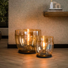 Vloerlamp UP XXL - 48x48x41 cm - Amber Color - Glas