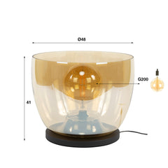 Vloerlamp UP XXL - 48x48x41 cm - Amber Color - Glas