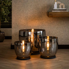 Vloerlamp UP XXL - 48x48x41 cm - Smoke Grey - Glas