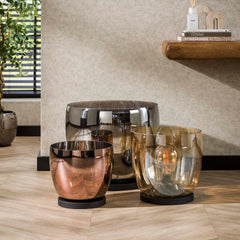 Vloerlamp UP XXL - 48x48x41 cm - Copper Color - Glas