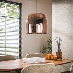 Hanglamp met 1 lamp drift glass - 35x35x150 cm - Copper Color - Glas