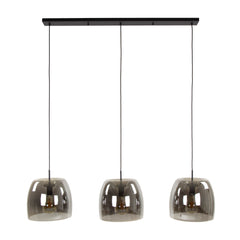 Hanglamp met 3 Lampen drift glass - 145x35x150 cm - Smoke Grey - Glas