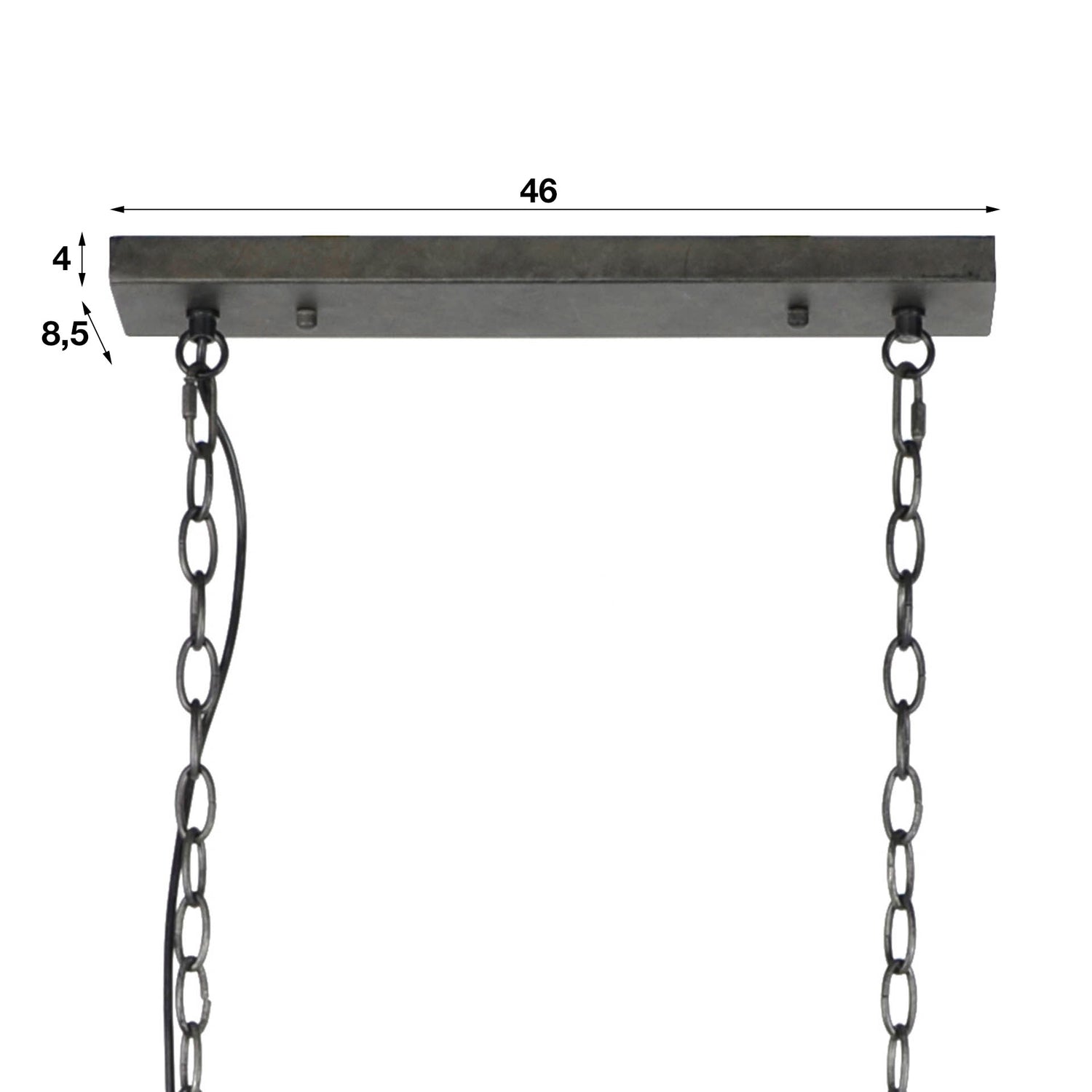 Hanglamp D20cm Cylinder Gaas - 121x20x150 cm - Slate Grey