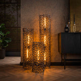 Vloerlamp Ø25 Weaver Cylinder - 25x25x61 cm - Zwart Nikkel