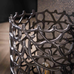 Vloerlamp Ø25 Weaver Cylinder - 25x25x61 cm - Zwart Nikkel