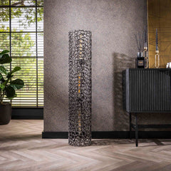 Vloerlamp Ø25 Weaver Cylinder XL - 25x25x122 cm - Zwart Nikkel