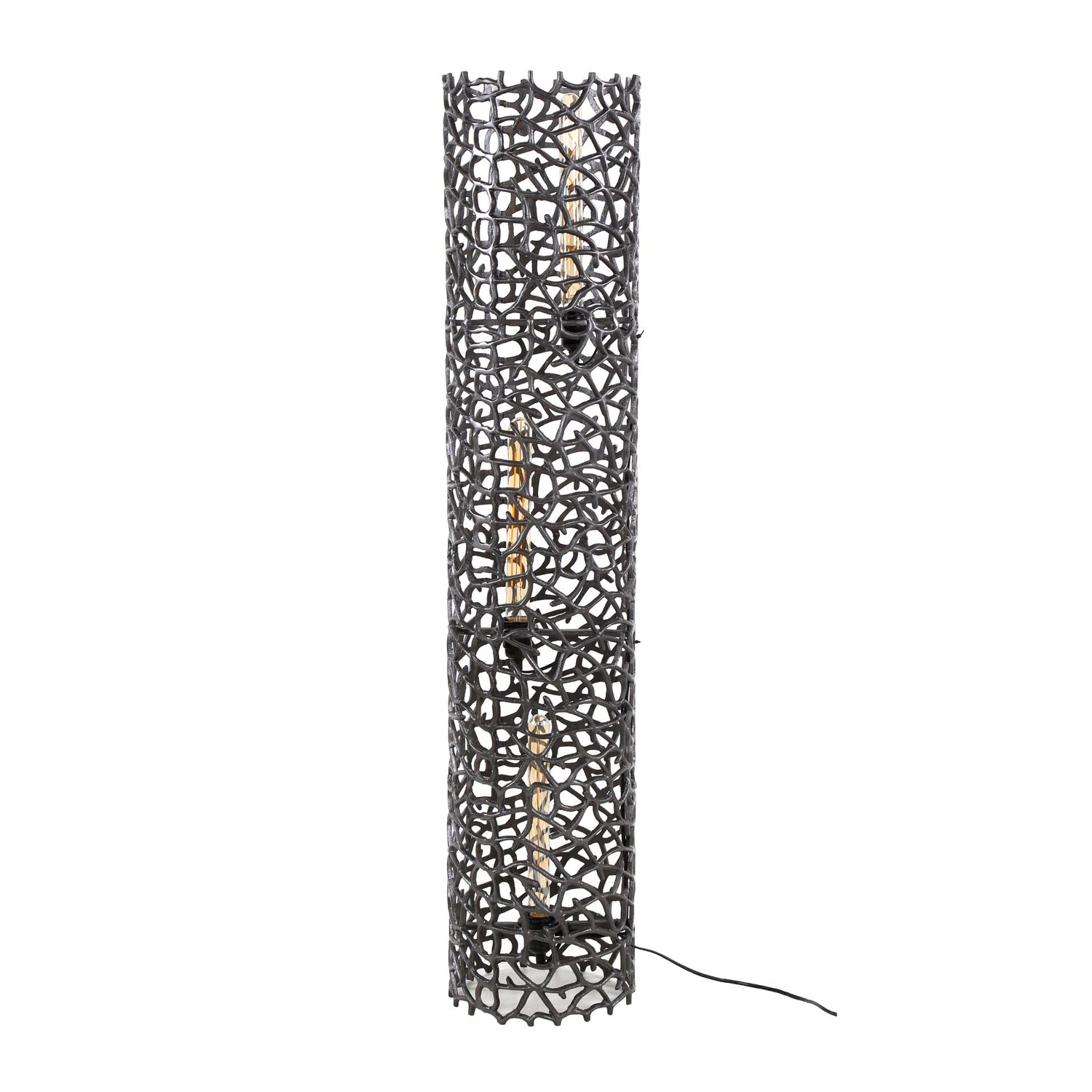 Vloerlamp Ø25 Weaver Cylinder XL - 25x25x122 cm - Zwart Nikkel