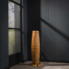 Vloerlamp S Bars - 40x40x104 cm - Teakhout