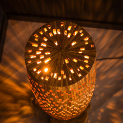 Vloerlamp M Bars - 40x40x145 cm - Teakhout