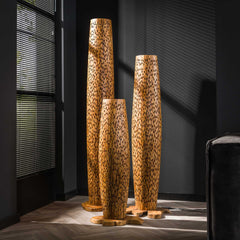 Vloerlamp M Bars - 40x40x145 cm - Teakhout