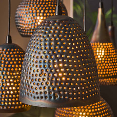 Hanglamp met 7 Lampen Punch Mix - 100x45x150 cm - Zwart Bruin