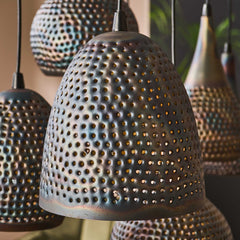 Hanglamp met 7 Lampen Punch Mix - 100x45x150 cm - Zwart Bruin