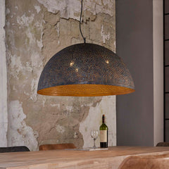 Hanglamp Ø70 Punch - 70x70x150 cm - Zwart Bruin