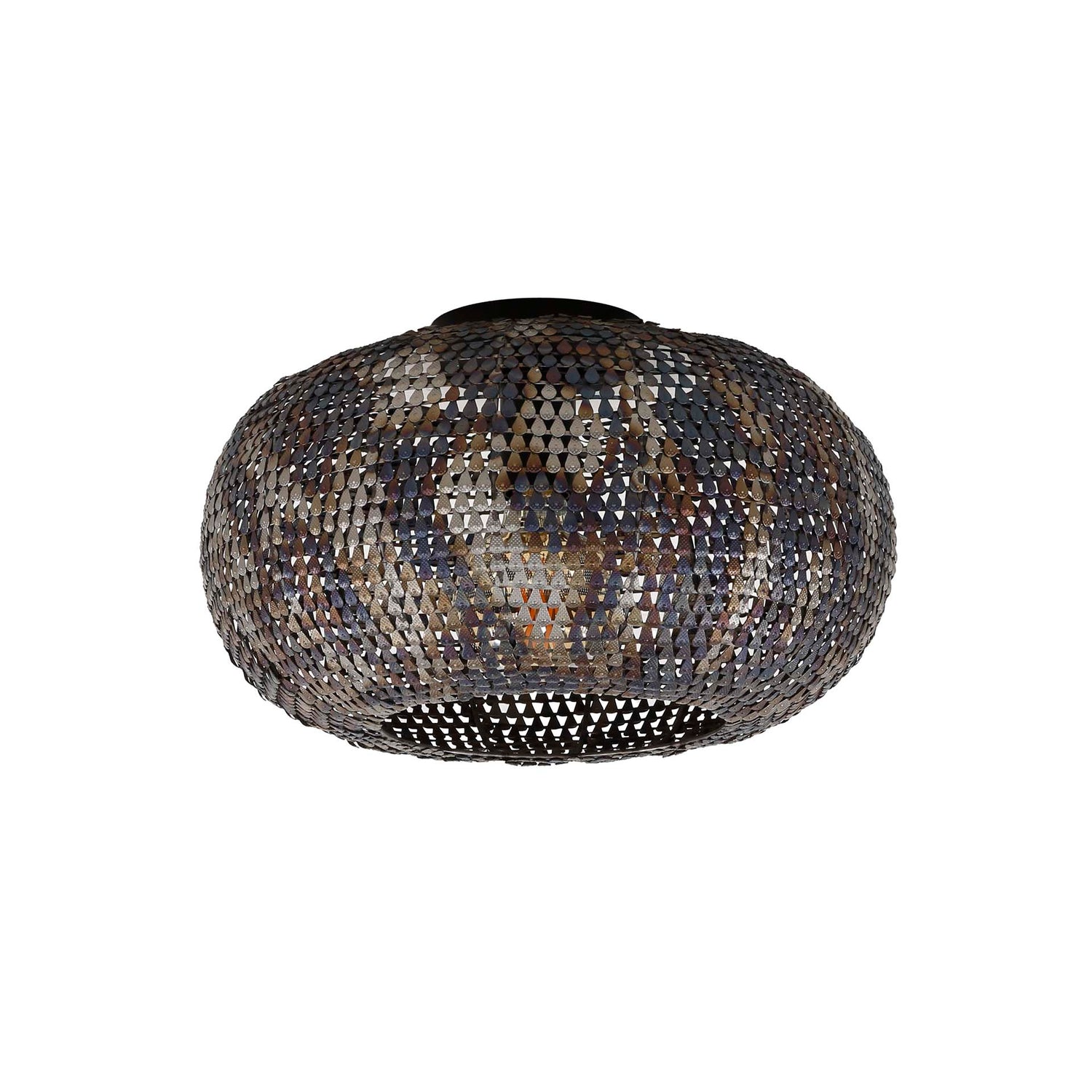 Plafondlamp Ø40 Armor - 40x40x20 cm - Zwart Bruin