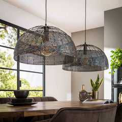Hanglamp met 2 lampen Armor Ø60 - 140x60x150 cm - Zwart Bruin