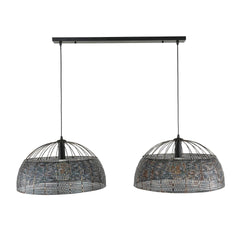 Hanglamp met 2 lampen Armor Ø60 - 140x60x150 cm - Zwart Bruin