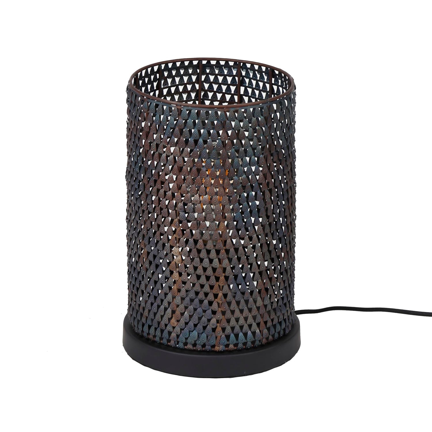 Tafellamp Armor Tube - 20x20x30 cm - Zwart Bruin