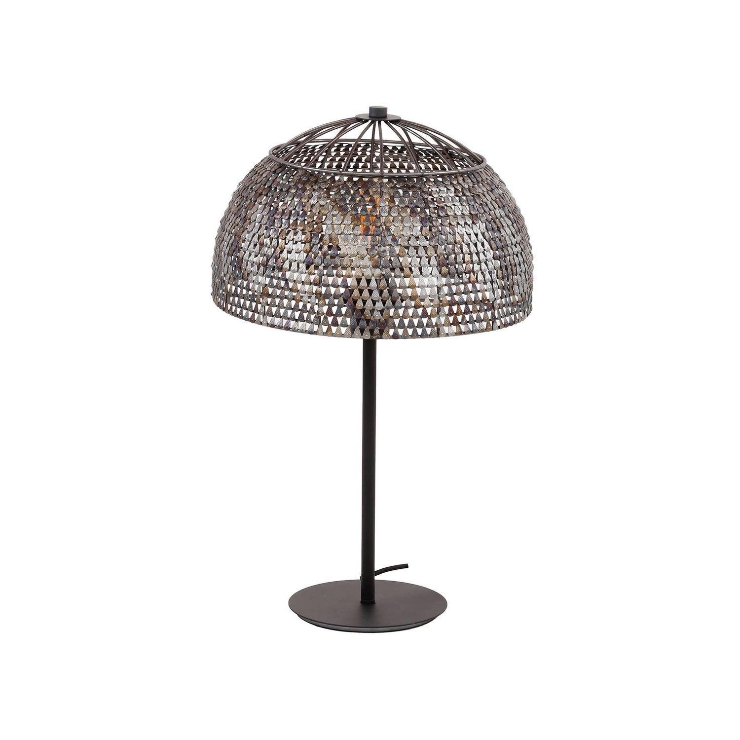 Tafellamp Ø35 Armor Open - 35x35x55 cm - Zwart Bruin
