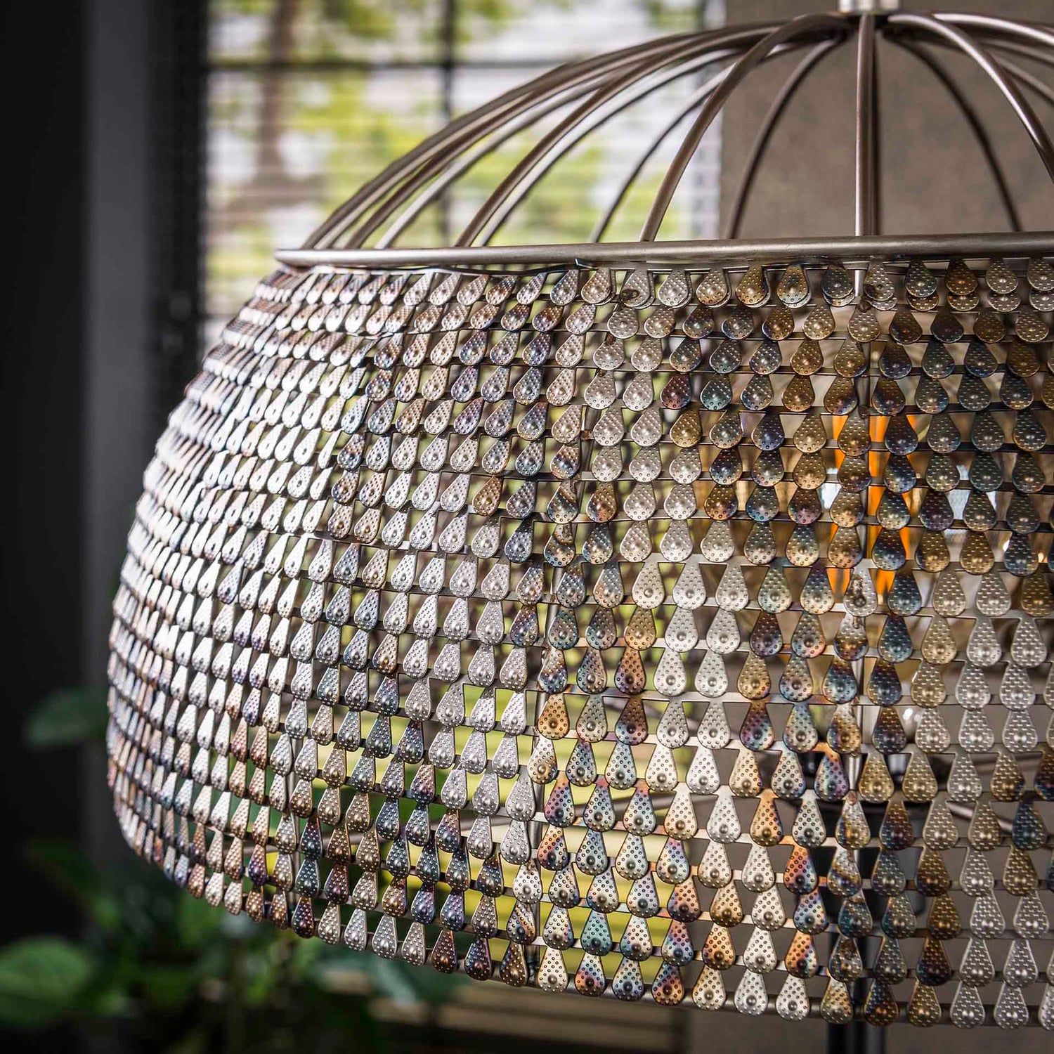 Vloerlamp Ø50 Armor Open - 50x50x164 cm - Zwart Bruin